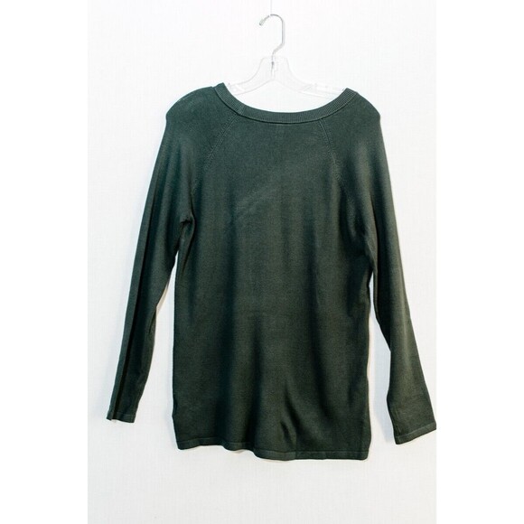 Torrid Green Knit Sweater Lattice Cutout Fall Long Sleeve Plus Size 00 10 ML - Picture 2 of 5